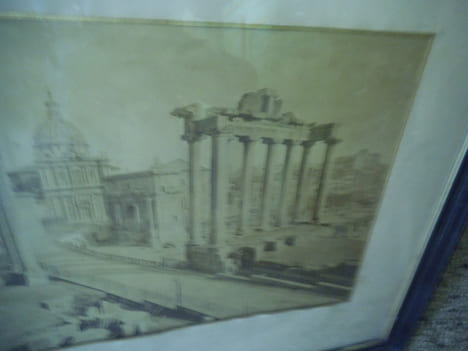 Place du forum à Rome vers 1860.. Anonyme