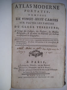 Atlas moderne portatif de vingt cinq cartes sur toutes les parties du globe terrestre