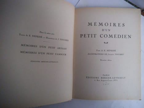 Mémoires d’un petit comédien. REPESSE E.