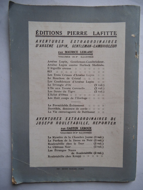 Leroux Gaston Rouletabille Chez Livre Rare Book