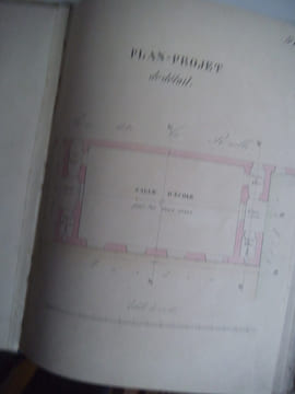 Projet de salle pour les deux sexes Commune de RIBEAUCOURT arrondissement de Bar le Duc (Meuse) . Anonyme