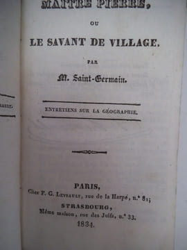 Maître Pierre ou le savant de village entretiens sur la géographie, entretiens sur les voyages et découvertes, entretiens sur les inventions utiles. . ...