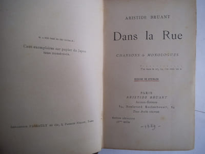 Dans la Rue chansons et monologues.