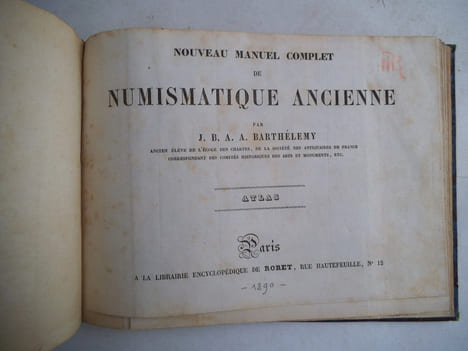 Nouveau manuel de numismatique ancienne. . BARTHELEMY A de