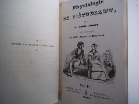 physiologie du poète, physiologie de l’étudiant,physiologie du médecin,Physiologie du député.. SILVIUS,Louis HUART,P.BERNARD