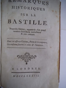 Remarques historiques sur la Bastille.