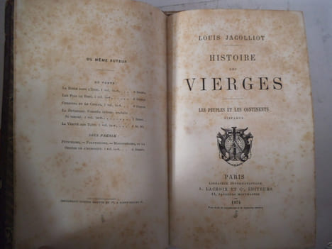 Histoire des vierges.Les  Peuples et les Continents disparus.. JACOLLIOT Louis 
