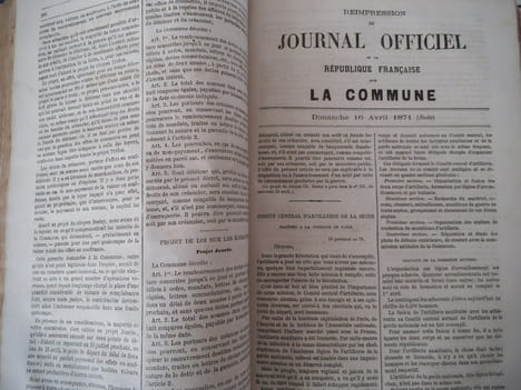 Journal officiel de la République Française sous la COMMUNE du 19 mars au 24 mai 1871. . Collectif
