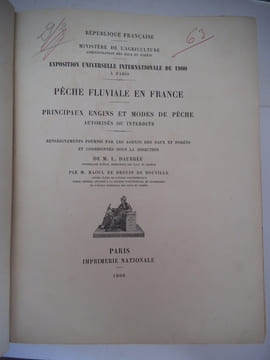 Pêche fluviale en France . DROUIN DE BOUVILLE Raoul (de)