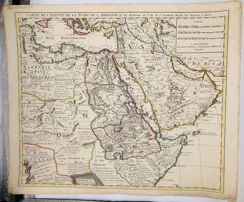 Carte de l'Egypte de la Nubie de l'Abissinie &c.. de L'Isle Guillaume
