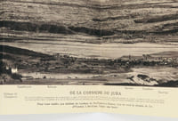 Panorama vu de "Trois-villes" station du chemin de fer d'Yverdon à Ste-Croix Suisse