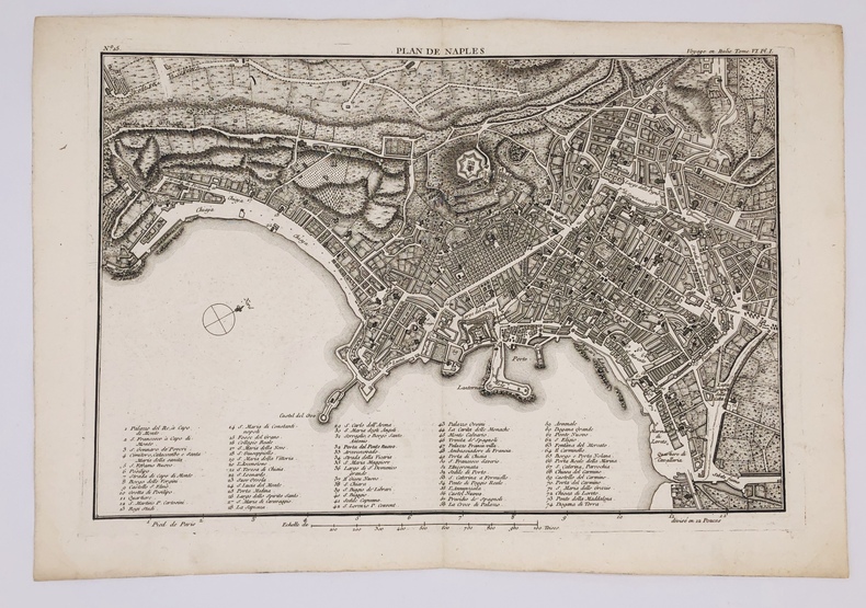 Plan de Naples. Joseph Jérôme de Lalande
