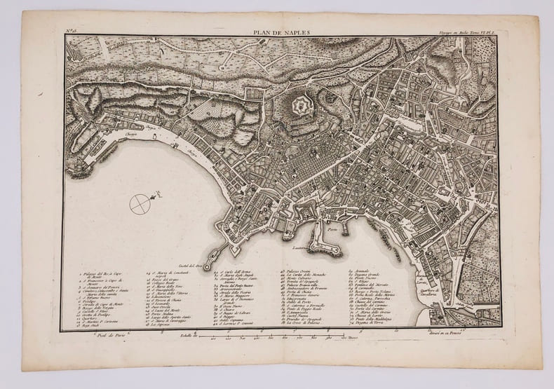 Plan de Naples. Joseph J&eacute;r&ocirc;me de Lalande