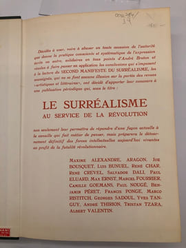 Le surréalisme au service de la révolution Collection complète. Collectif