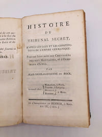 Herman d'Unna ou aventures arrivées au commencement du quinzime siècle, dans le temps où le Tribunal secret avait sa plus grande influence. Roman historique. Y compris "Histoire du tribunal secret" (2 tomes, complet)