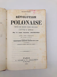 Histoire de la Révolution polonaise depuis son origine jusqu'à nos jours (1772 à 1864)