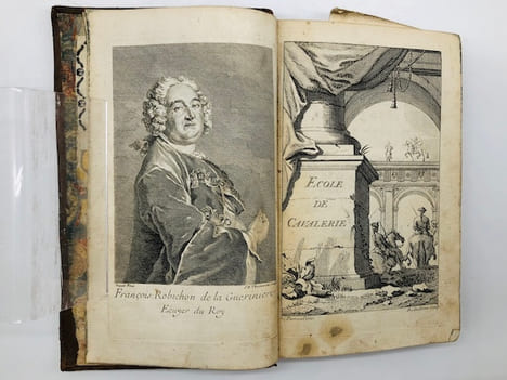 Ecole de cavalerie contenant la connaissance, l'instruction et la conservation du cheval (2 tomes, complet). La Guérinière François Robichon de