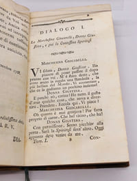 Scuola delle fanciulle Nella loro Puerizia. Dialoghi tradotti dal Francese da une Dama romana (3 tomi, completto)