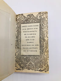 Ameto over comedia delle nimphe fiorentine compilata da messer Giovanni Boccacci da Certaldo cittadino di Firenze