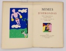 Mimes d'Hérondas. Dyssord Jacques (traducteur); Rim Carlo (illustrations)