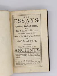 The essays or councils, civil and moral