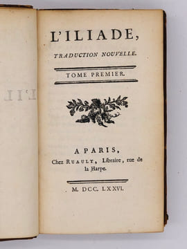 L'illiade (2 volumes, complet) Traduction nouvelle.. Homère