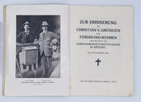 Zur Erinnerung an Christian V. Grünigen und Ferdinand Wehren verunglückt am Gordon-Bennett-Wettfliegen in Brüssel