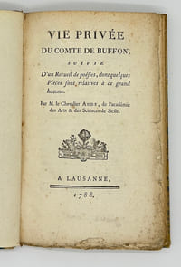 Vie privée du comte de Buffon, suivie D'un recueil de poésies, dont quelques pièces sont relatives à ce grand homme