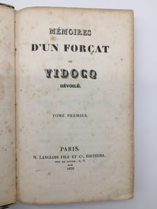 Mémoires d'un forçat ou Vidocq dévoilé
