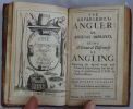 The experienc'd angler or angling improv'd. Being a general discourse of angling.. VENABLES Robert.