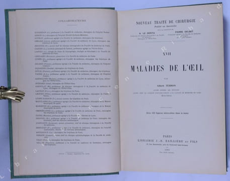 Nouveau traité de chirurgie. XVII Maladies de l'oeil.. TERSON Albert