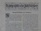 Typographische Jahrbücher. Herausgegeben vom Technikum für Buchdrucker in Leipzig. Heft II, III, V-VI, VIII, IX 1900. . 
