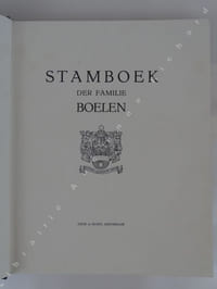 Stamboek der Familie Boelen.