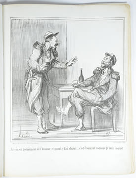 Au Bivouac. Croquis militaires. . CHAM (DE NOÉ Amédée), DAUMIER (Honoré), VERNIER Charles.