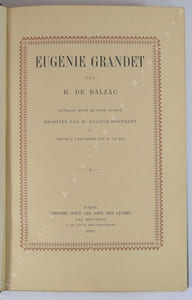 Eugénie Grandet. Ouvrage orné de huit sujets dessinés par M. Dagnan-Bouveret et gravés à l'eau-forte par M. Le Rat.