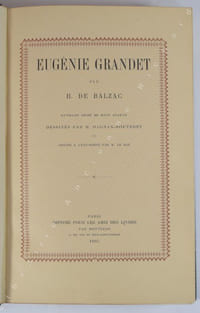 Eugénie Grandet. Ouvrage orné de huit sujets dessinés par M. Dagnan-Bouveret et gravés à l'eau-forte par M. Le Rat.