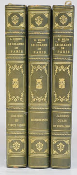 Le Charme de Paris. Jardins, Quais et Fontaines. Églises et Vieux Logis. Monuments. Complet en 3 volumes.. PILON, Edmond ; GOSSET, Léon ; WILLAUME, ...
