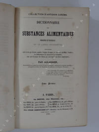 Dictionnaire des aliments précédé d'un travail complet sur le lait et le café.