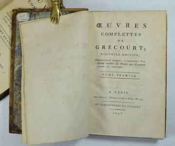 Oeuvres complètes de Grécourt ; Nouvelle Édition, Soigneusement corrigée, et augmentée d'un grand nombre de Pièces qui n'avaient jamais été imprimées.