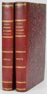 Journal des Travaux de l'Académie Nationale Agricole, Manufacturière et Commerciale (...) et de la Société Française de Statistique Universelle. Quarante-Troisième Année (Année 1873), Quarante-Quatrième Année (Année 1874) [Incomplète], Quarante-Cinquième Année (Année 1875) [Incomplète], Quarante-Sixième Année (Année 1876) [Incomplète], Quarante-Septième Année (Année 1877), Quarante-Huitième Année (Année 1878) [Incomplète].