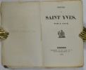 Histoire de Saint Yves.. FAVÉ, J.