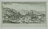 Meulan [Meulan-en-Yvelines]. Gravure sur cuivre (Christophe RIEGEL, vers 1690). . [RIEGEL, Christophe (GRAVURE)].
