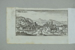 Meulan [Meulan-en-Yvelines]. Gravure sur cuivre (Christophe RIEGEL, vers 1690). . [RIEGEL, Christophe (GRAVURE)].
