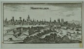 Montpellier. Gravure sur cuivre (Christophe RIEGEL, vers 1690). . [RIEGEL, Christophe (GRAVURE)].