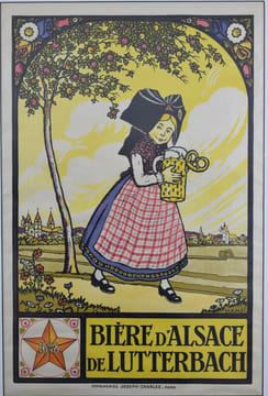 Bière d'Alsace de  Lutterbach.. [AFFICHE] HANSI (WALTZ, Jean-Jacques).