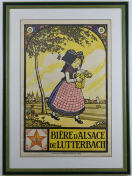Bière d'Alsace de  Lutterbach.. [AFFICHE] HANSI (WALTZ, Jean-Jacques).