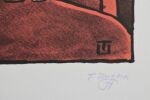 Affiche pour les Confréries Viniques d'Alsace, 70 x 50 cm, signée dans l'image et au tampon dans la marge. Minimes traces de plis dans l'angle ...