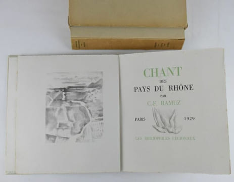 Chant des pays du Rhône par C.-F. Ramuz.. RAMUZ, C.-F. ; BOSSHARD, R.-Th.