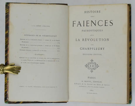Histoire des Faïences patriotiques sous la Révolution.. CHAMPFLEURY.