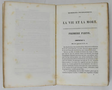 Recherches physiologiques sur la vie et la mort.